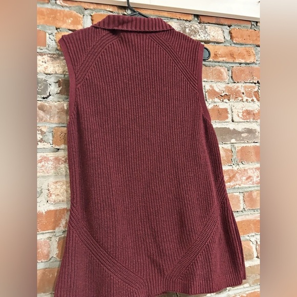 Pendleton Cable Knit Cashmere Blend Burgundy Knit Vest Size L - Picture 7 of 7